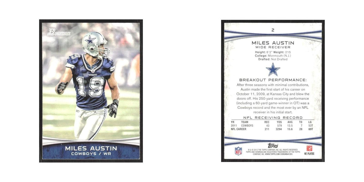 2012 Bowman Miles Austin Cowboys #2