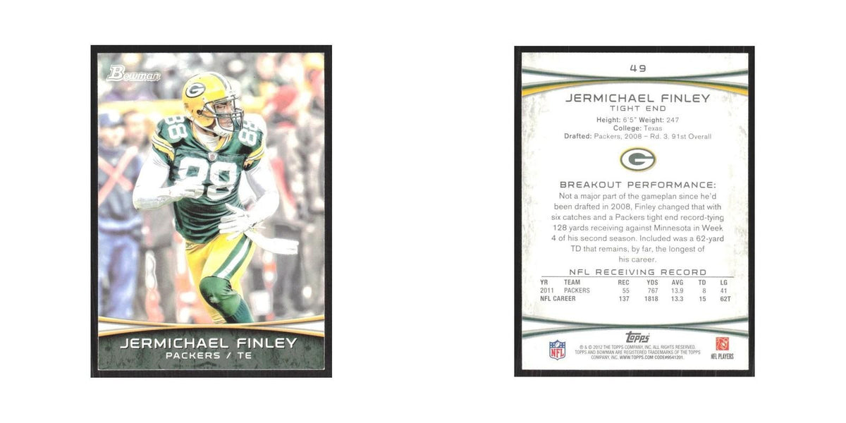 2012 Bowman Jermichael Finley Packers #49