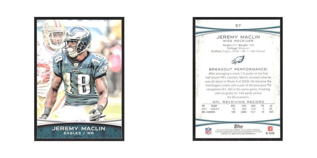 2012 Bowman Jeremy Maclin Eagles #57