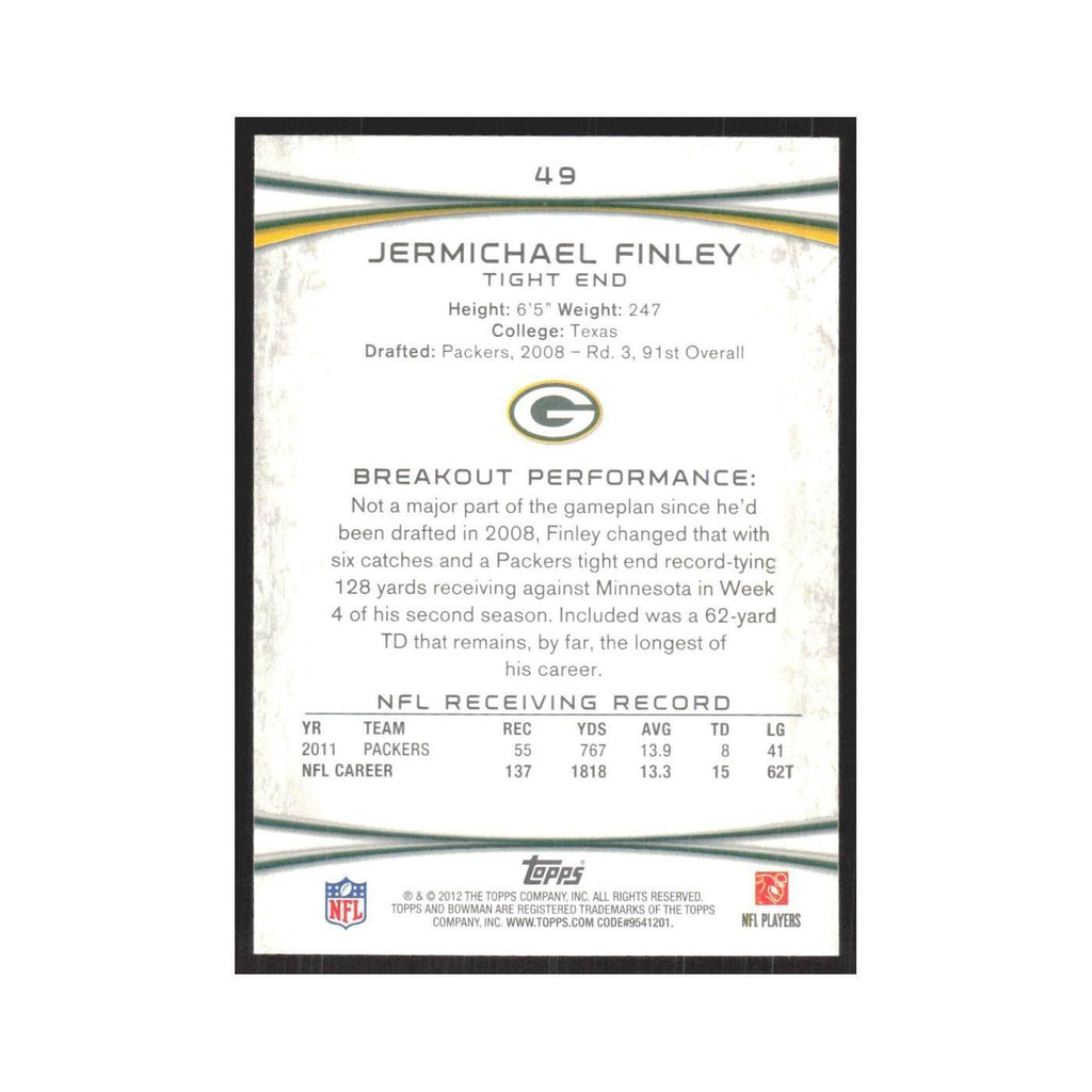 2012 Bowman Jermichael Finley Packers #49