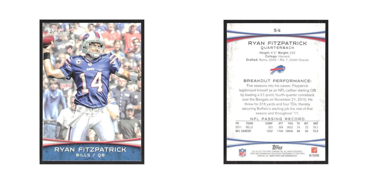 2012 Bowman Ryan Fitzpatrick Bills #54