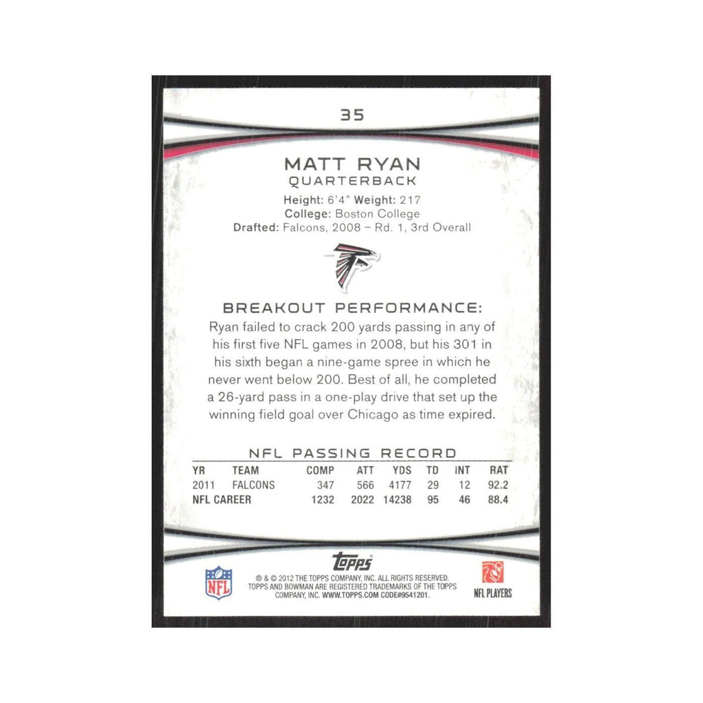 2012 Bowman Matt Ryan Falcons #35