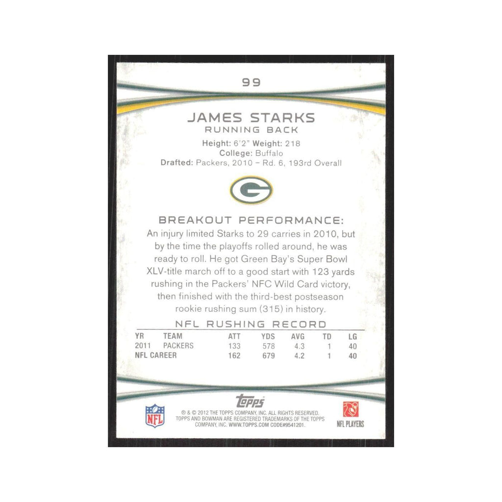 2012 Bowman James Starks Packers #99