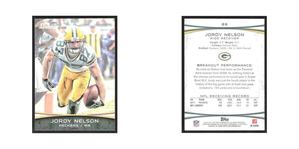 2012 Bowman Jordy Nelson Packers #86