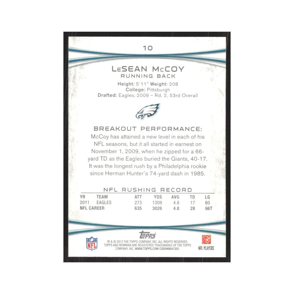 2012 Bowman LeSean McCoy Eagles #10