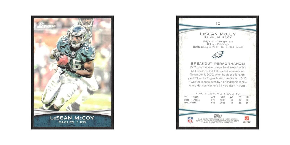 2012 Bowman LeSean McCoy Eagles #10