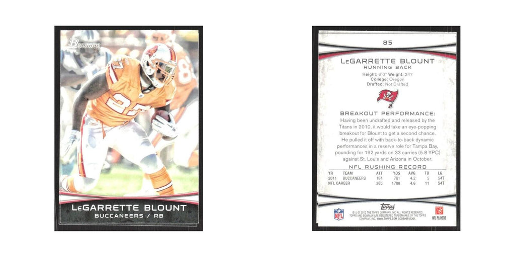 2012 Bowman LeGarrette Blount Buccaneers #85