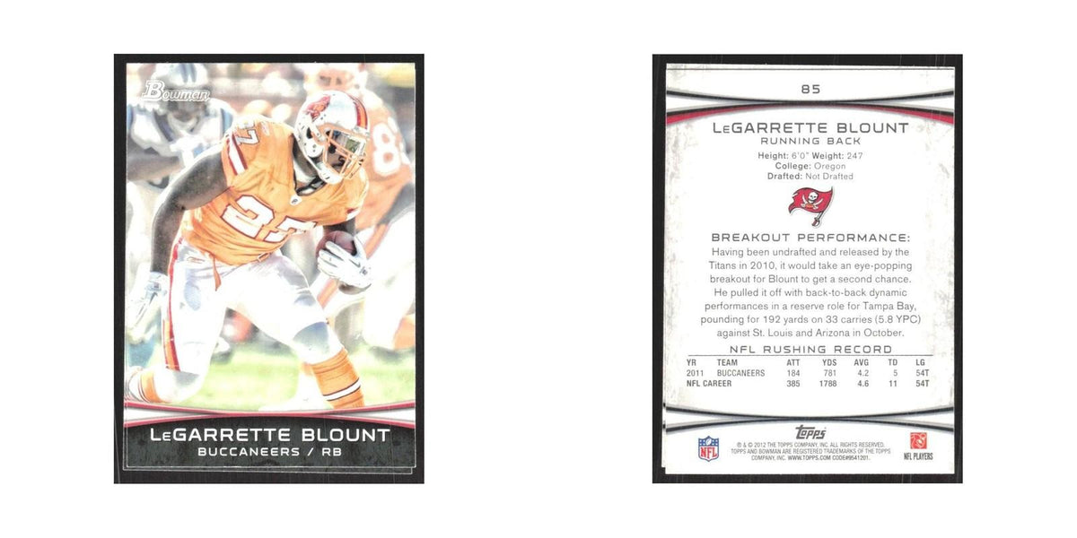 2012 Bowman LeGarrette Blount Buccaneers #85