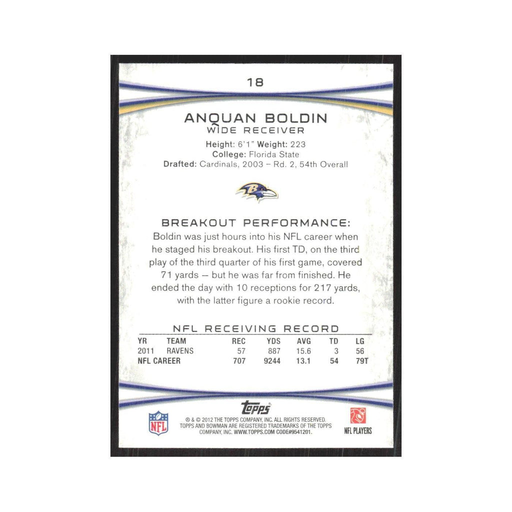 2012 Bowman Anquan Boldin Ravens #18