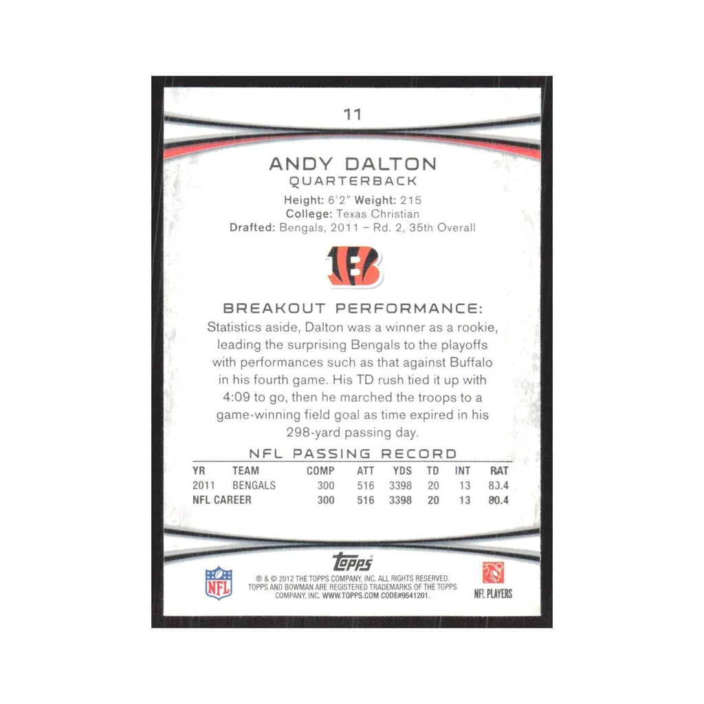 2012 Bowman Andy Dalton Bengals #11