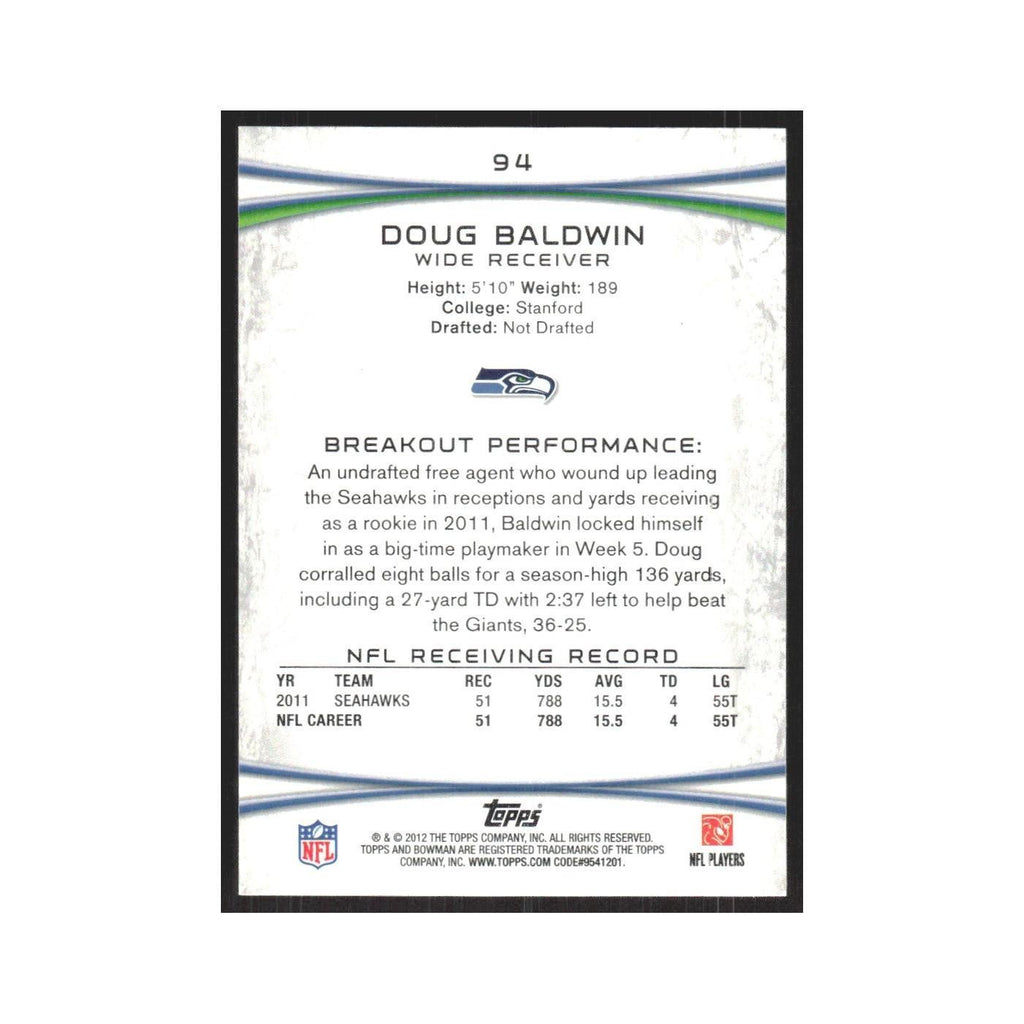 2012 Bowman Doug Baldwin Seahawks #94