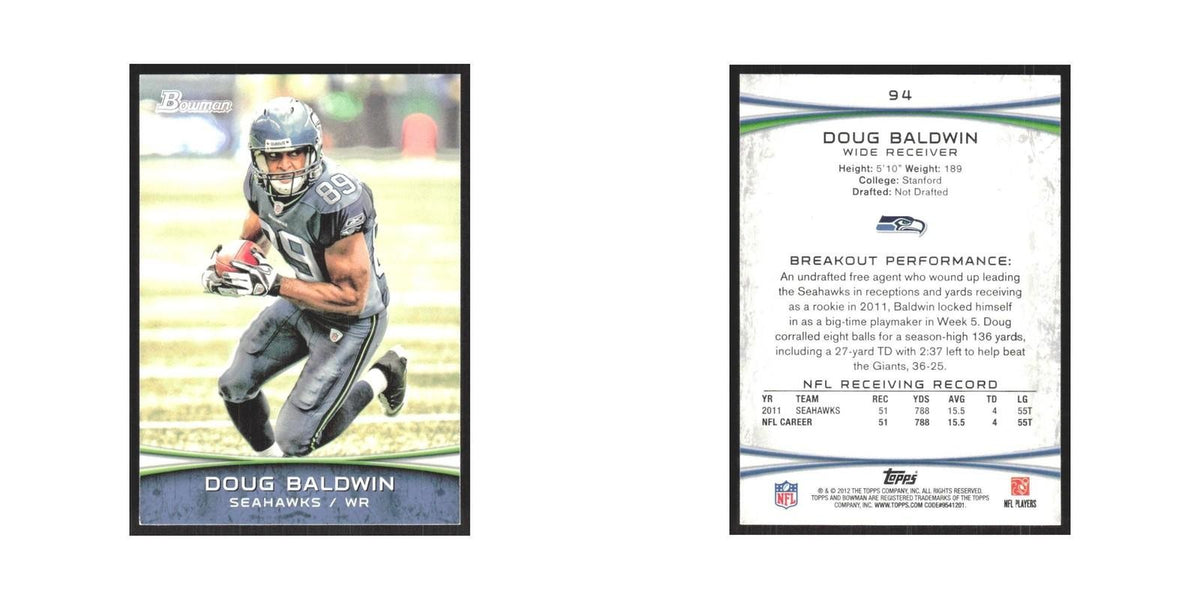 2012 Bowman Doug Baldwin Seahawks #94