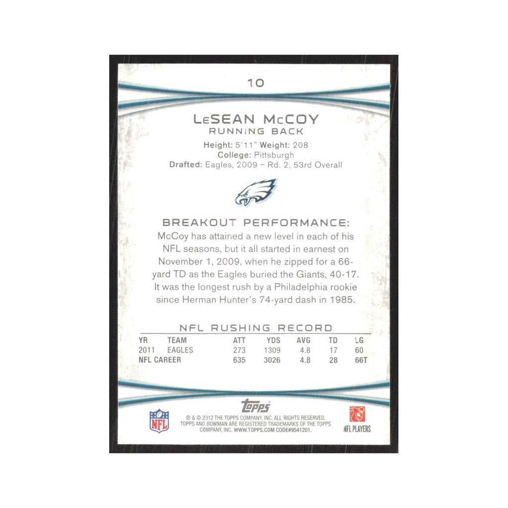 2012 Bowman LeSean McCoy Eagles #10