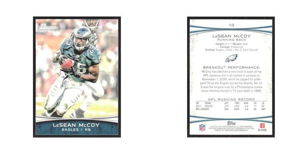 2012 Bowman LeSean McCoy Eagles #10