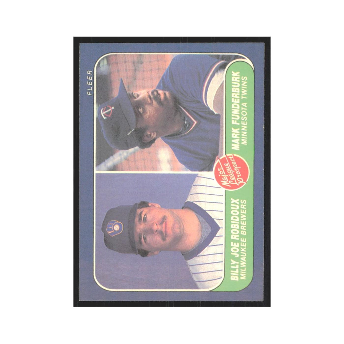 1986 Fleer Billy Joe Robidoux/Mark Funderburk #652