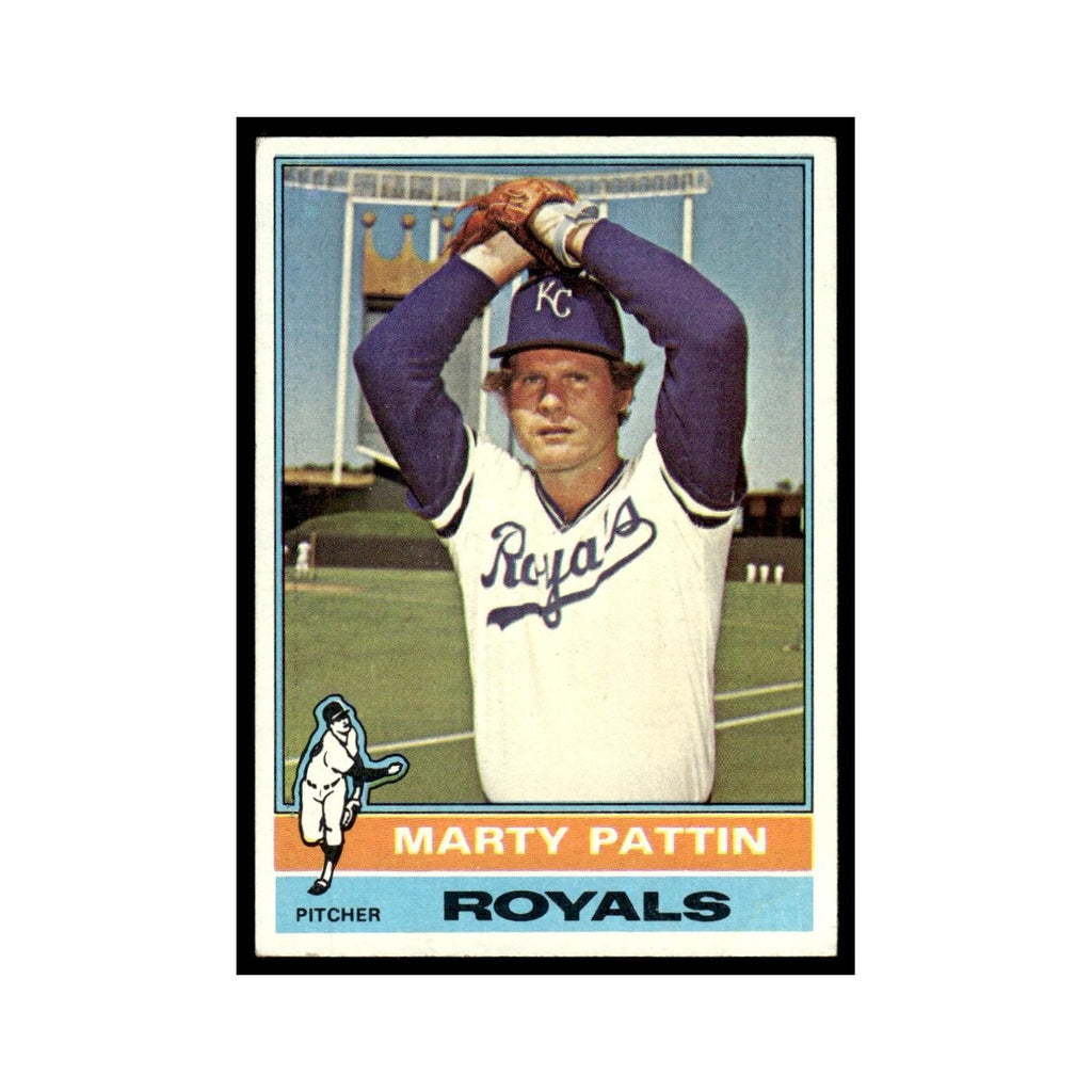 Marty Pattin 1976 Topps (damaged) #492 Kansas City Royals Baseball Card Poor