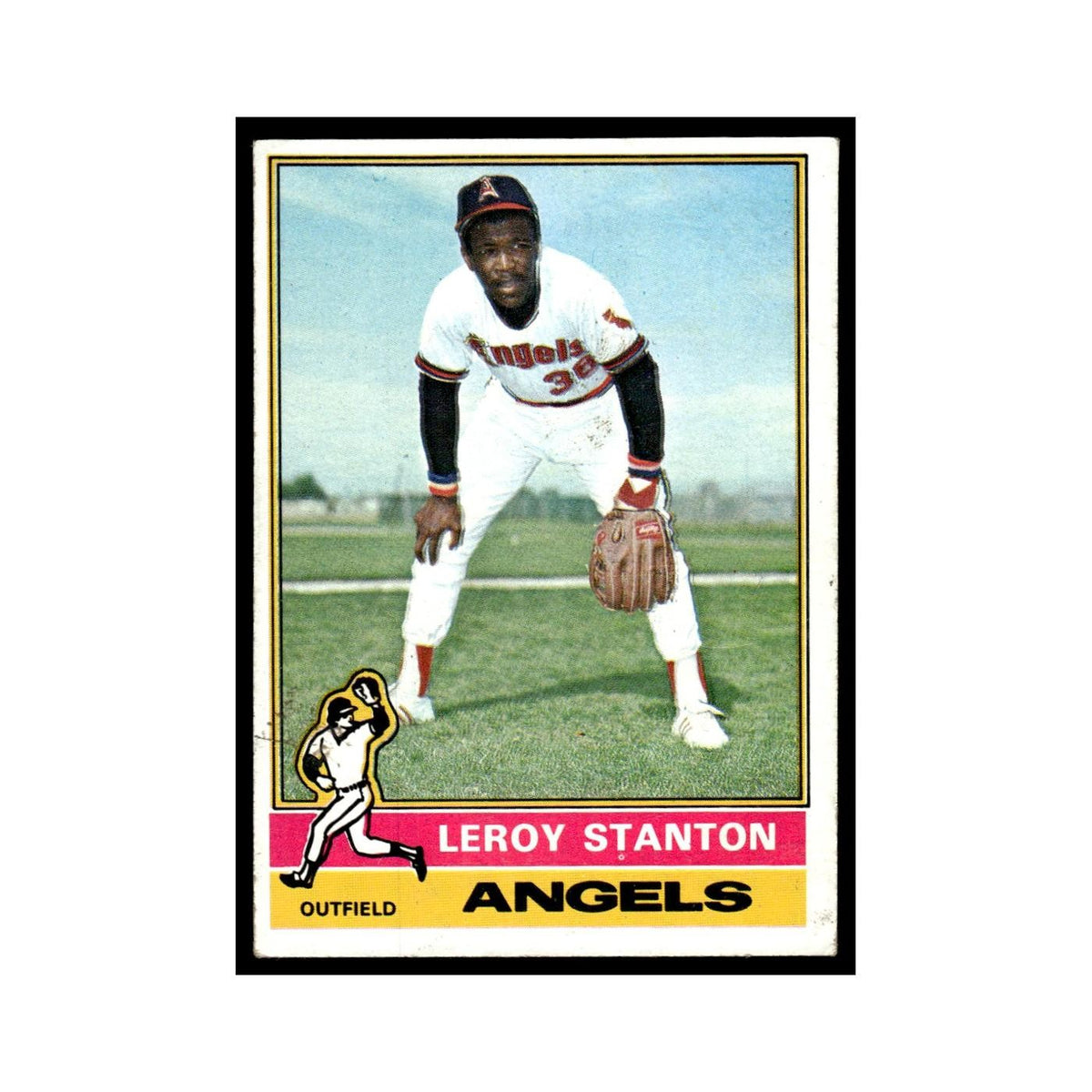 Leroy Stanton 1976 Topps (damaged) #152 California Angels Baseball Card Poor