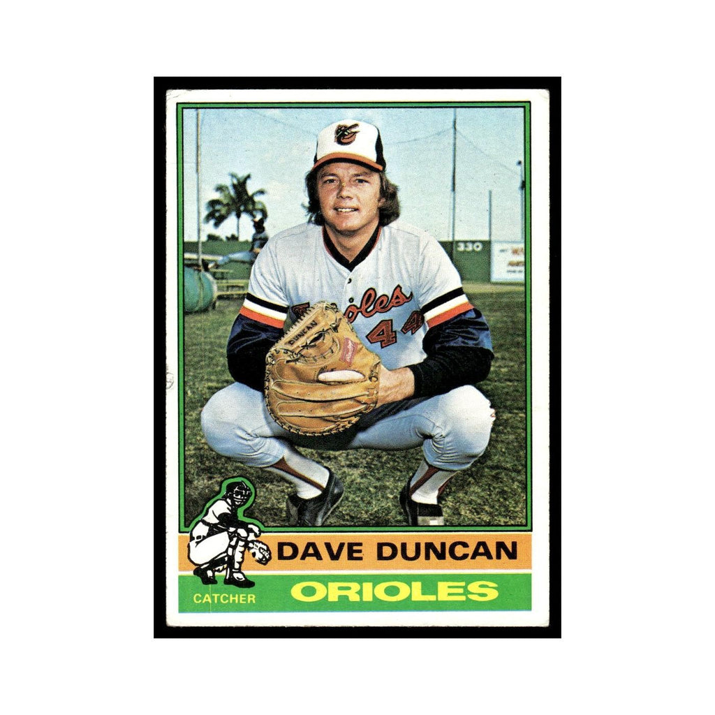 Dave Duncan 1976 Topps (damaged) #49 Baltimore Orioles Baseball Card Poor