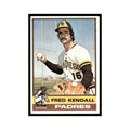 Fred Kendall 1976 Topps (damaged) #639 San Diego Padres Baseball Card Poor