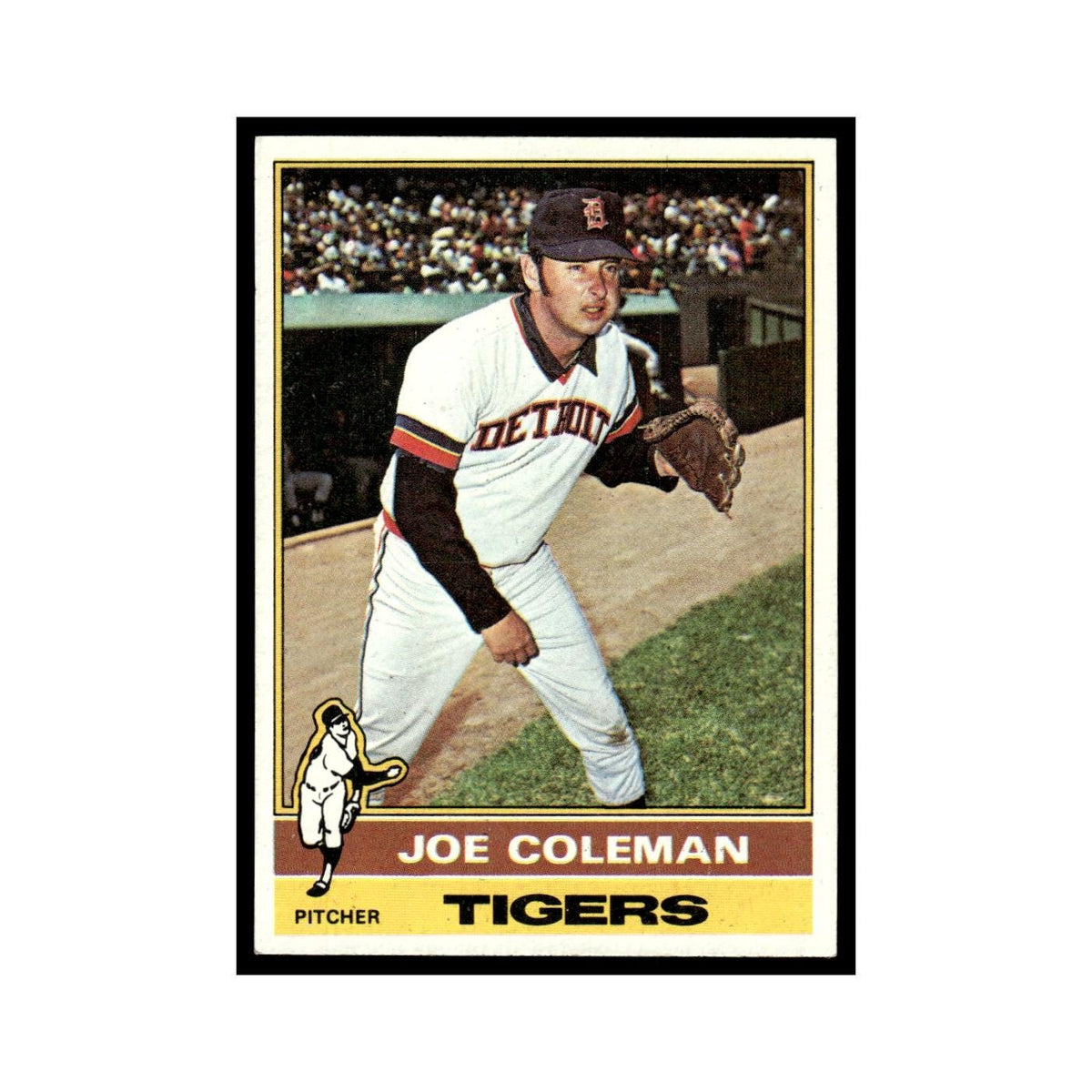 Joe Coleman 1976 Topps (damaged) #456 Detroit Tigers Baseball Card Poor