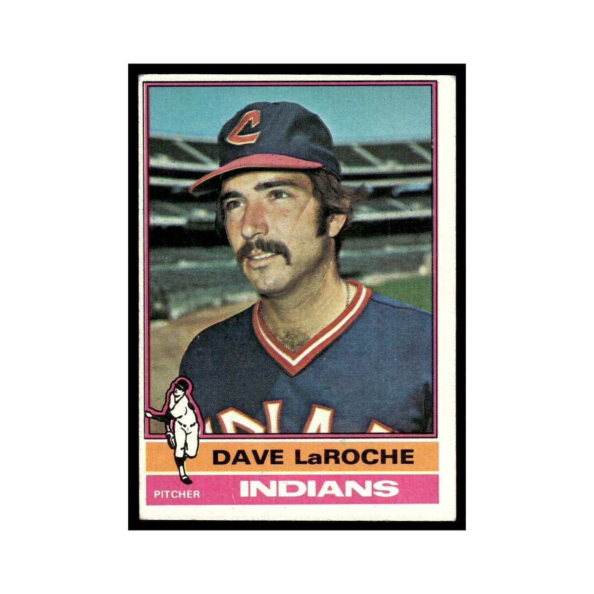 Dave LaRoche 1976 Topps (damaged) #21 Cleveland Indians Baseball Card Poor