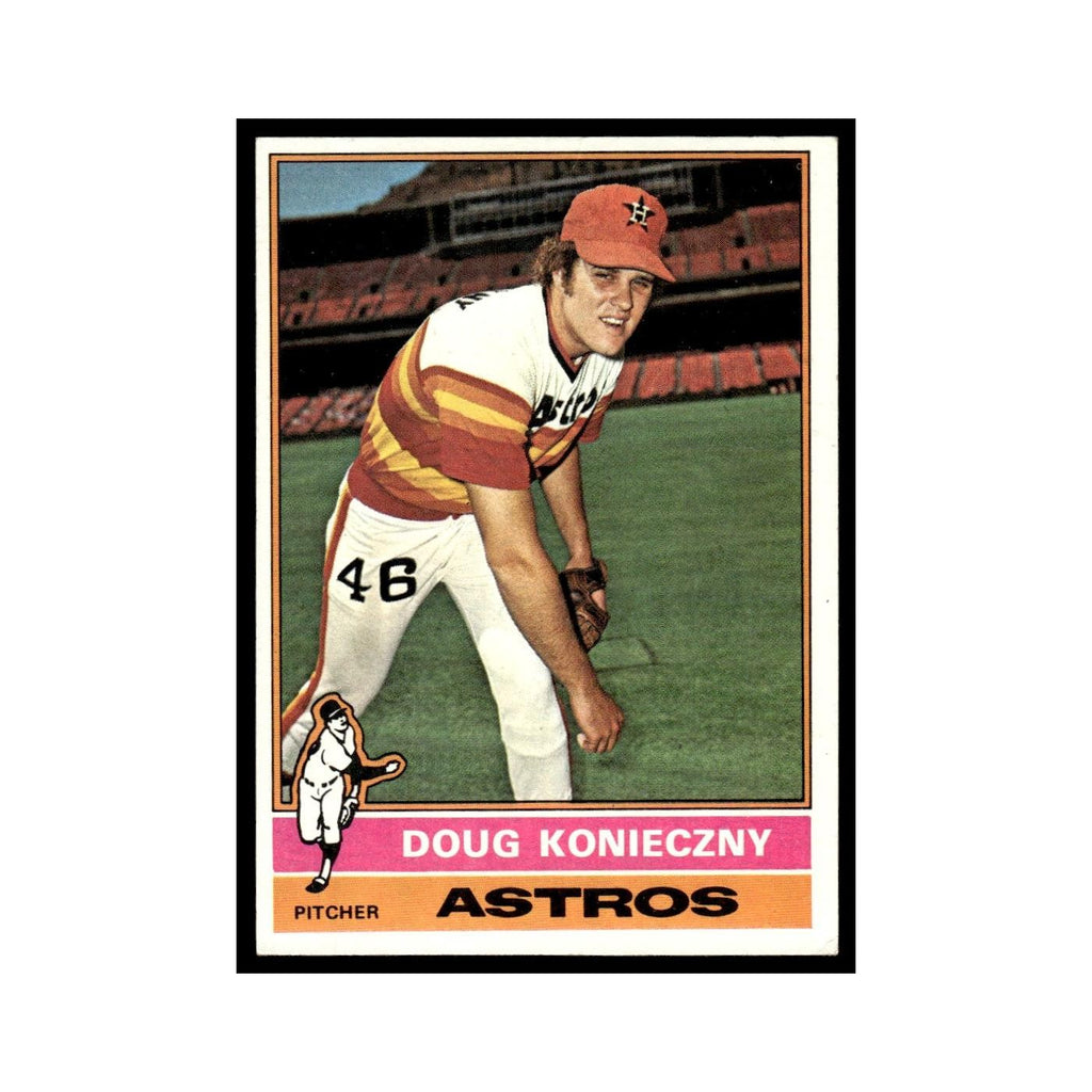 Doug Konieczny 1976 Topps (damaged) #602 Houston Astros Baseball Card Poor