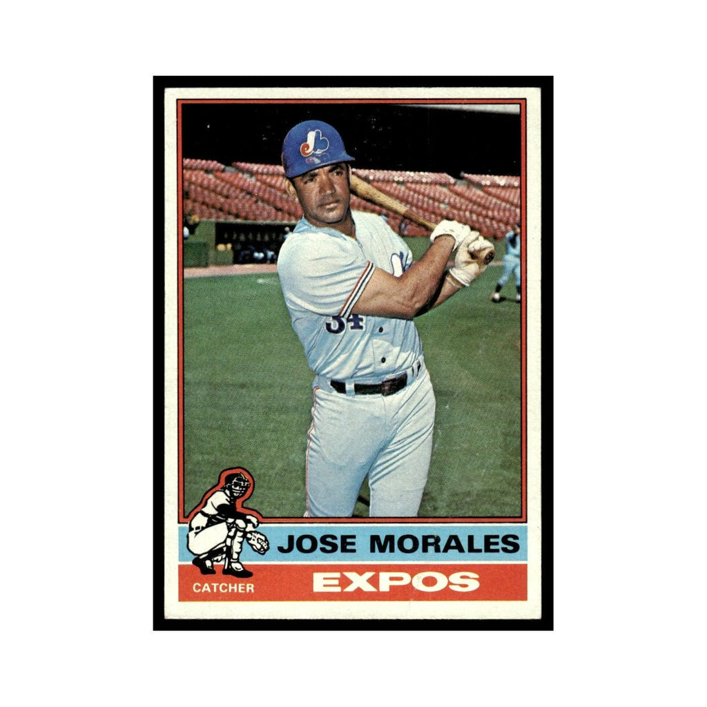 Jose Morales 1976 Topps (damaged) #418 Montreal Expos Baseball Card Poor