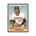 Ed Figueroa 1976 Topps (damaged) #27 California Angels Baseball Card Poor