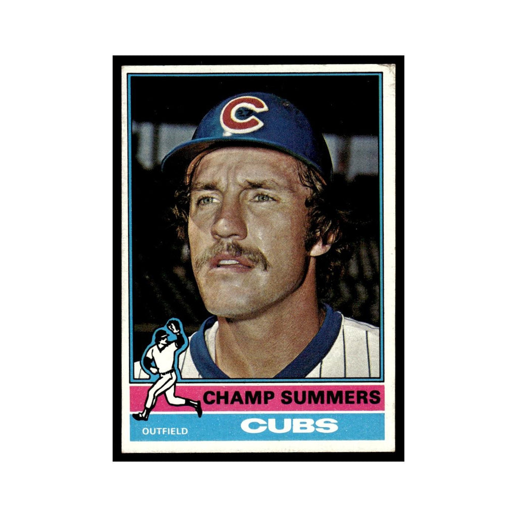 Champ Summers 1976 Topps (damaged) #299 Chicago Cubs Baseball Card Poor