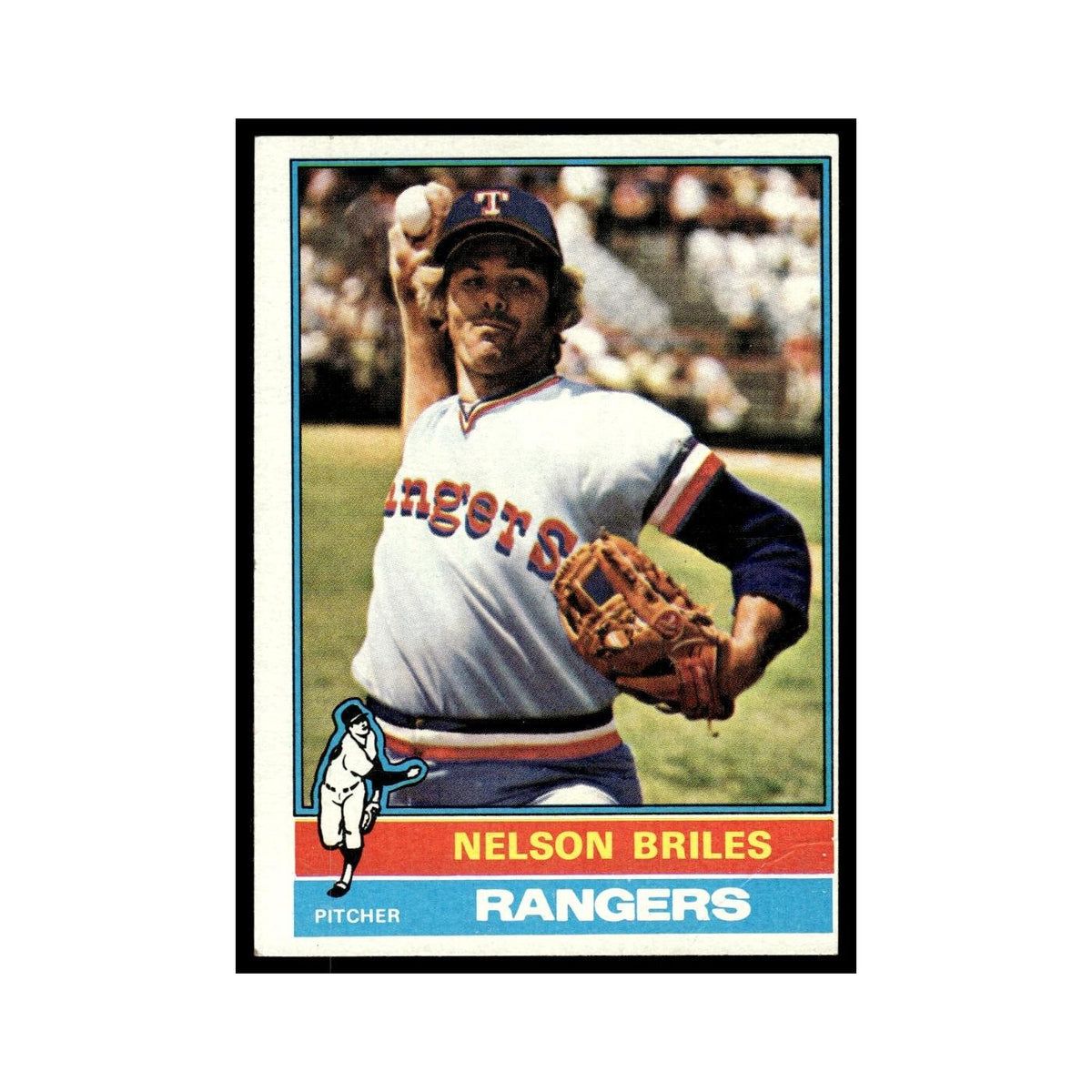 Nelson Briles 1976 Topps (damaged) #569 Texas Rangers Baseball Card Poor