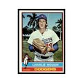 Charlie Hough 1976 Topps (damaged) #174 Los Angeles Dodgers Baseball Card Poor