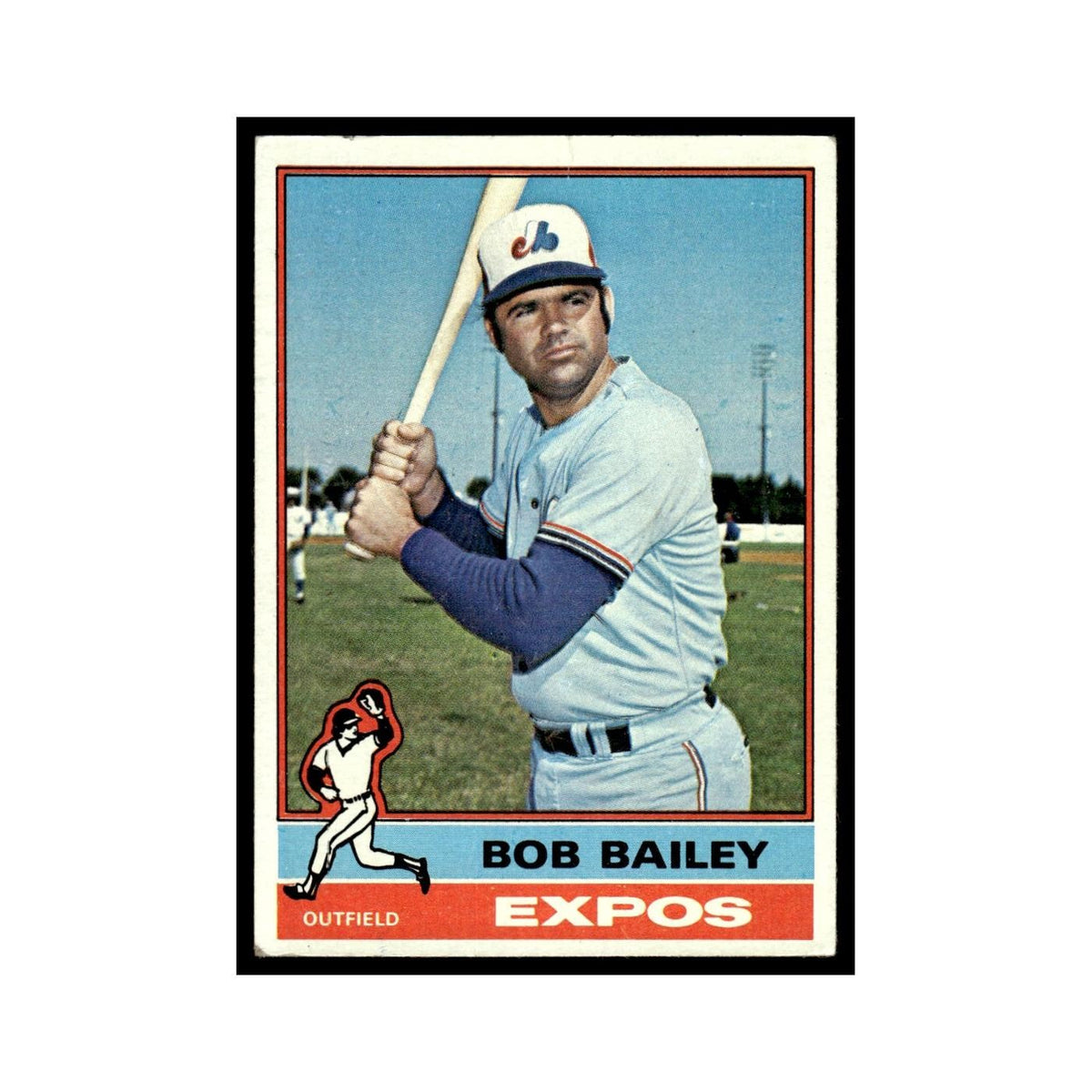 Bob Bailey 1976 Topps (damaged) #338 Montreal Expos Baseball Card Poor