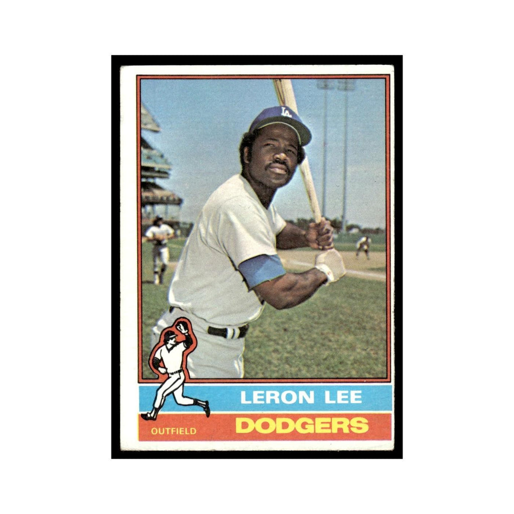 Leron Lee 1976 Topps (damaged) #487 Los Angeles Dodgers Baseball Card Poor