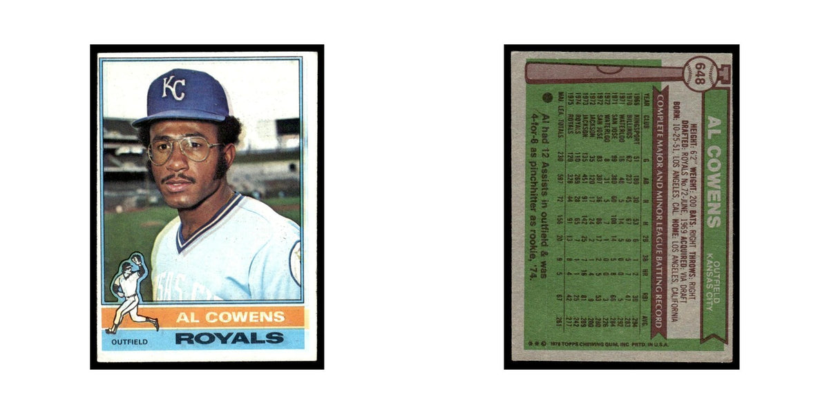 Al Cowens 1976 Topps #648 Kansas City Royals Baseball Card EX