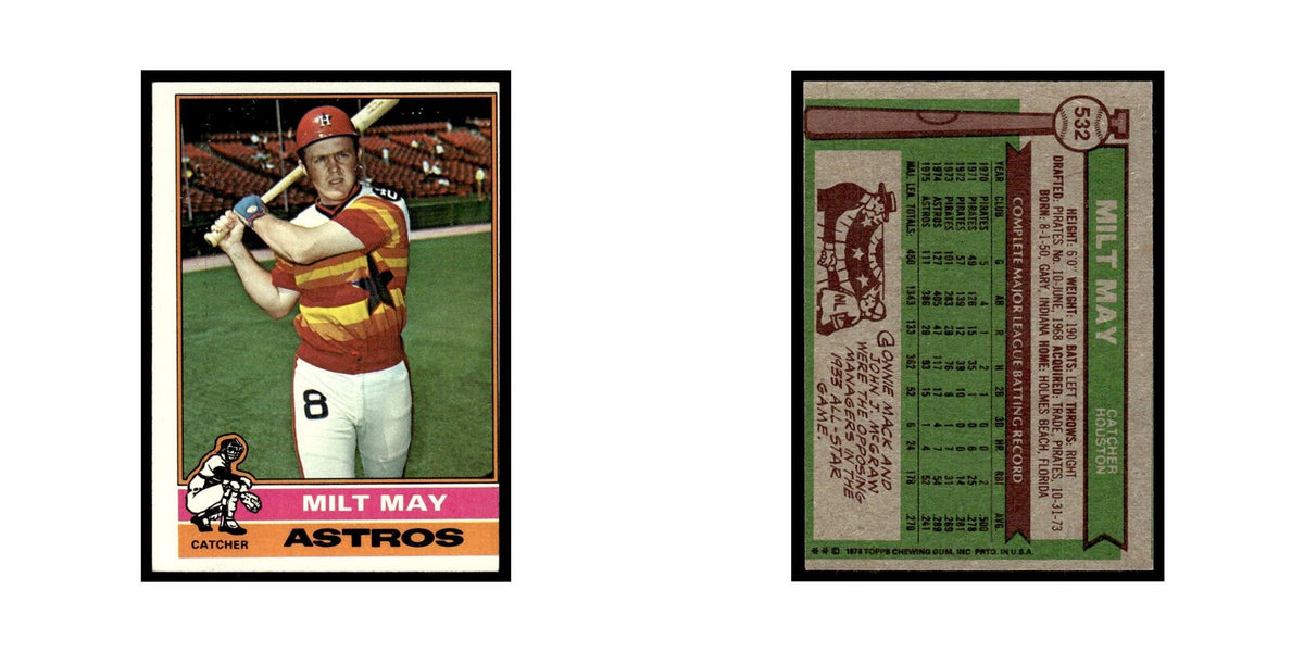 Milt May 1976 Topps #532 Houston Astros Baseball Card EX