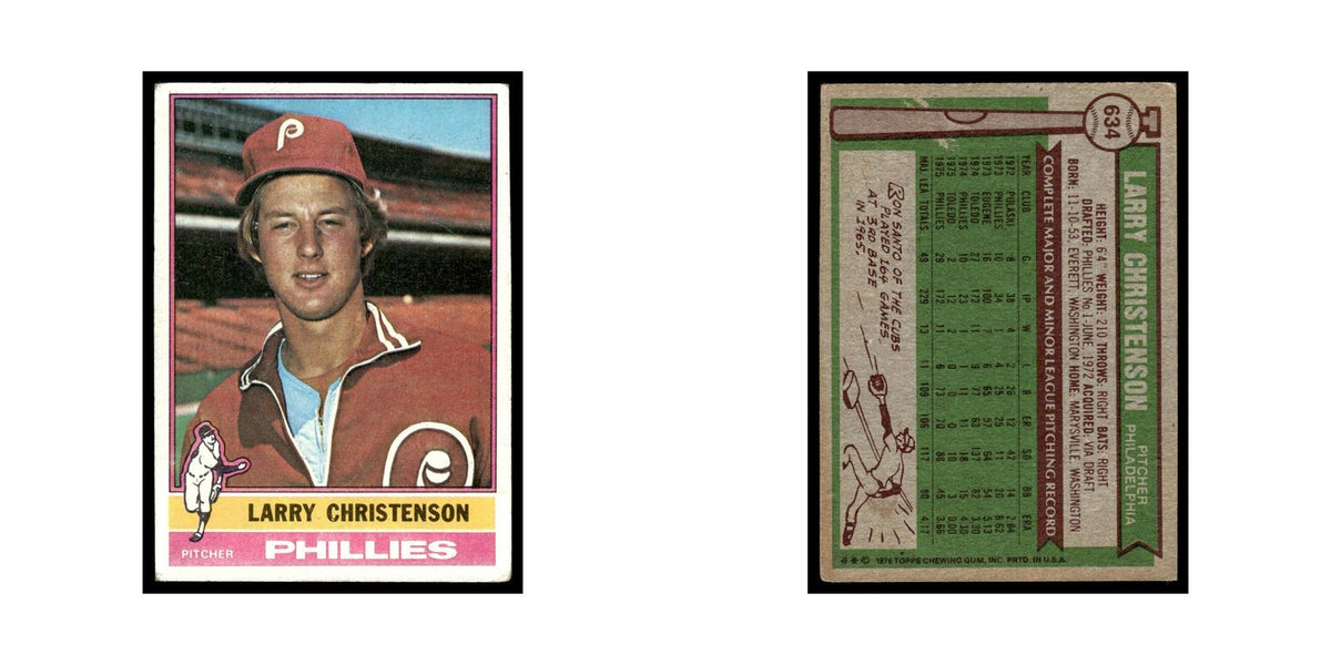 Larry Christenson 1976 Topps #634 Philadelphia Phillies Baseball Card EX