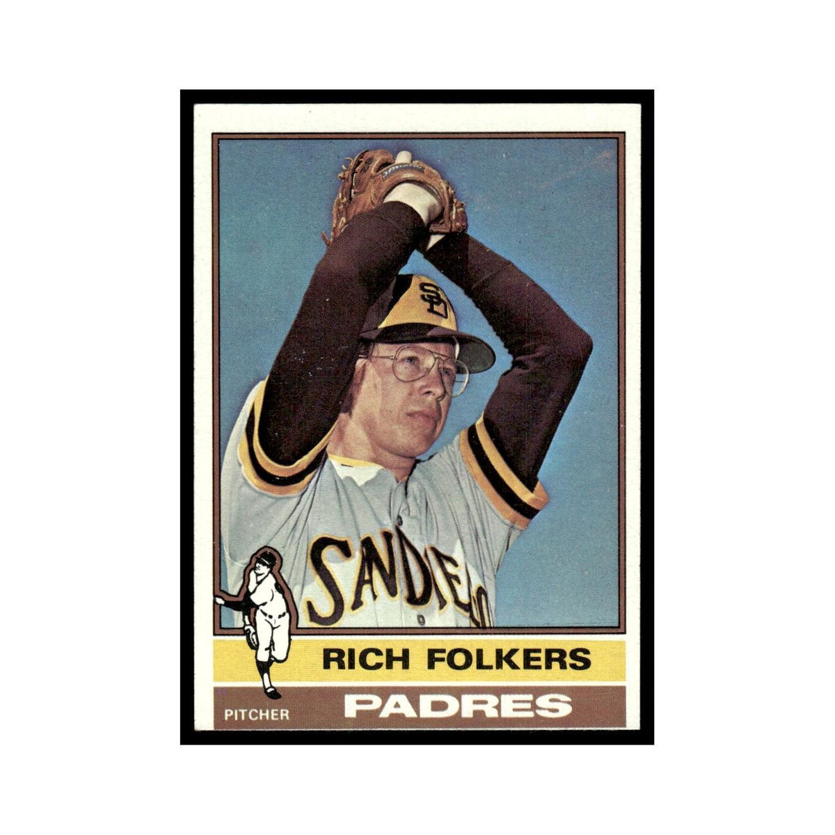Rich Folkers 1976 Topps #611 San Diego Padres Baseball Card EX