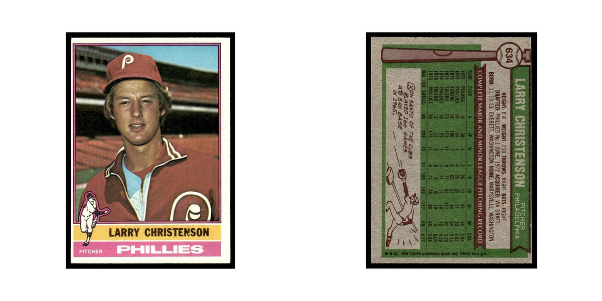 Larry Christenson 1976 Topps #634 Philadelphia Phillies Baseball Card EX