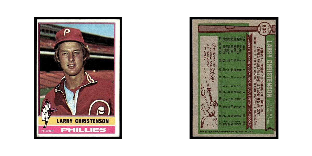 Larry Christenson 1976 Topps #634 Philadelphia Phillies Baseball Card EX