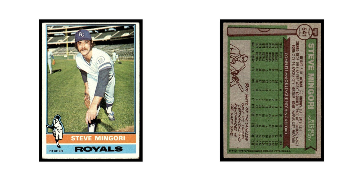 Steve Mingori 1976 Topps #541 Kansas City Royals Baseball Card EX