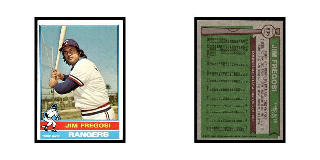 Jim Fregosi 1976 Topps #635 Texas Rangers Baseball Card EX