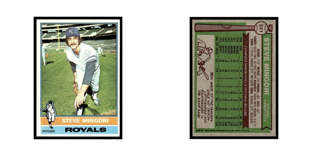 Steve Mingori 1976 Topps #541 Kansas City Royals Baseball Card EX