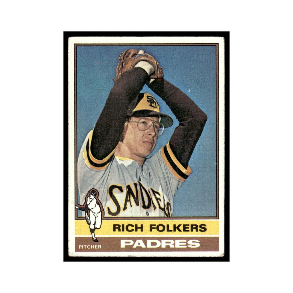 Rich Folkers 1976 Topps #611 San Diego Padres Baseball Card EX