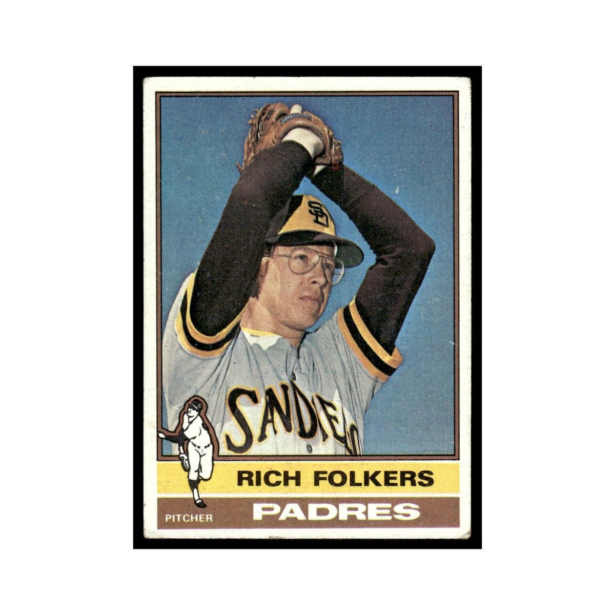Rich Folkers 1976 Topps #611 San Diego Padres Baseball Card EX
