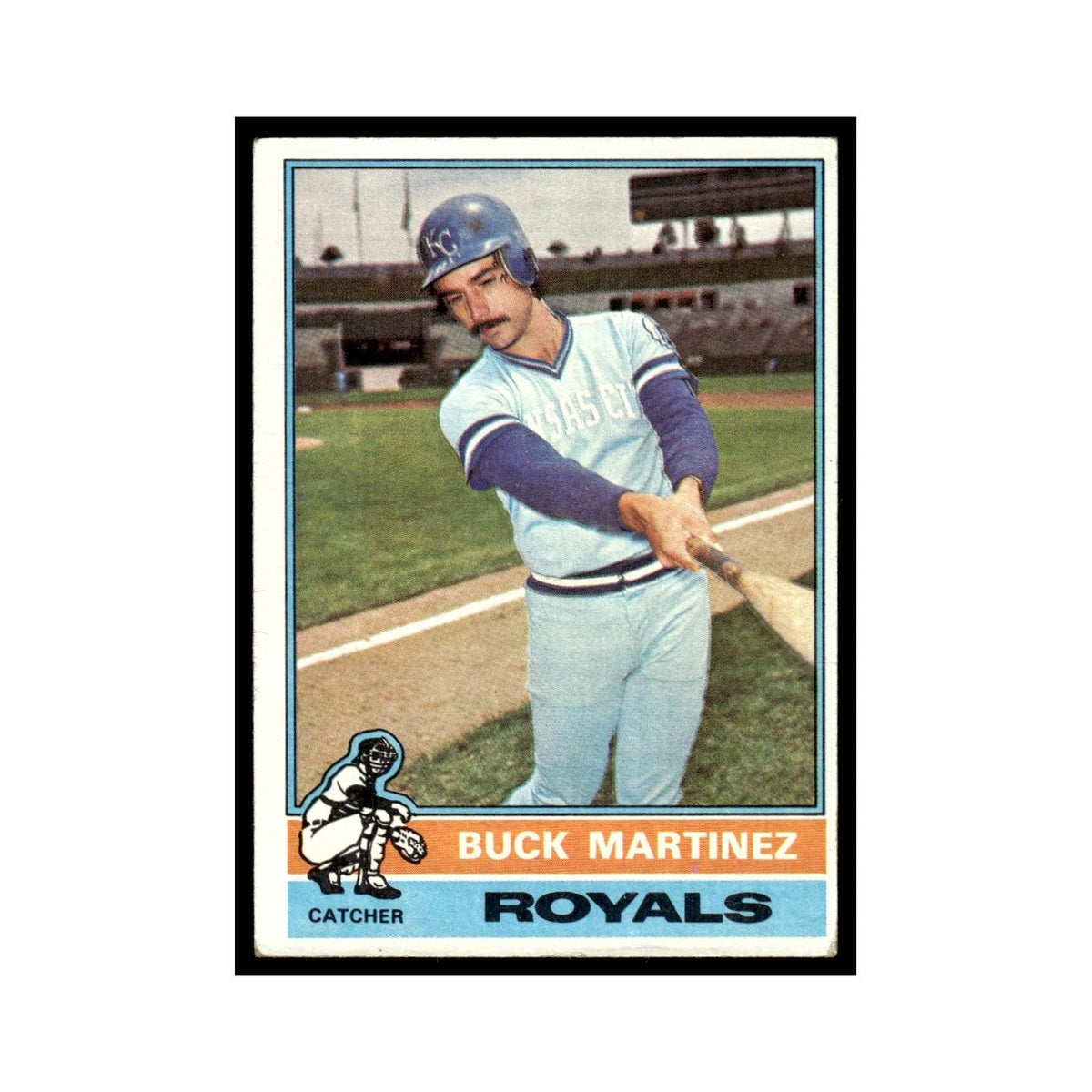 Buck Martinez 1976 Topps #616 Kansas City Royals Baseball Card EX