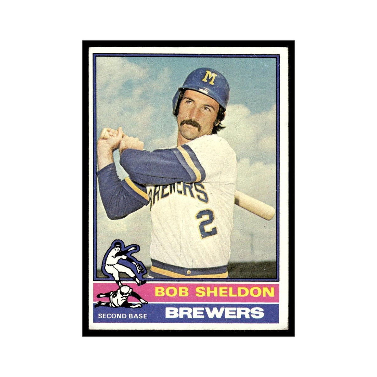Bob Sheldon 1976 Topps #626 Milwaukee Brewers Baseball Card EX