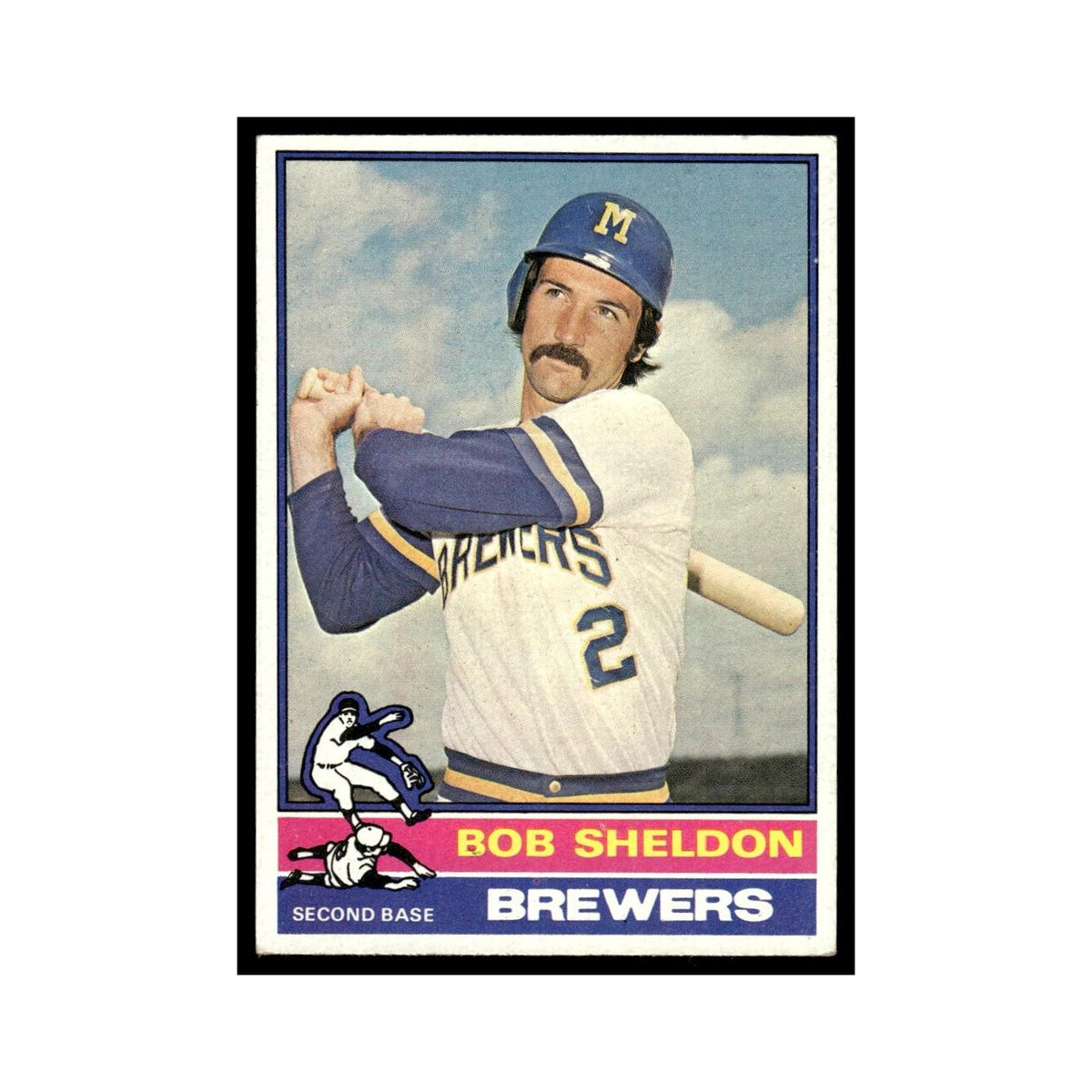 Bob Sheldon 1976 Topps #626 Milwaukee Brewers Baseball Card EX