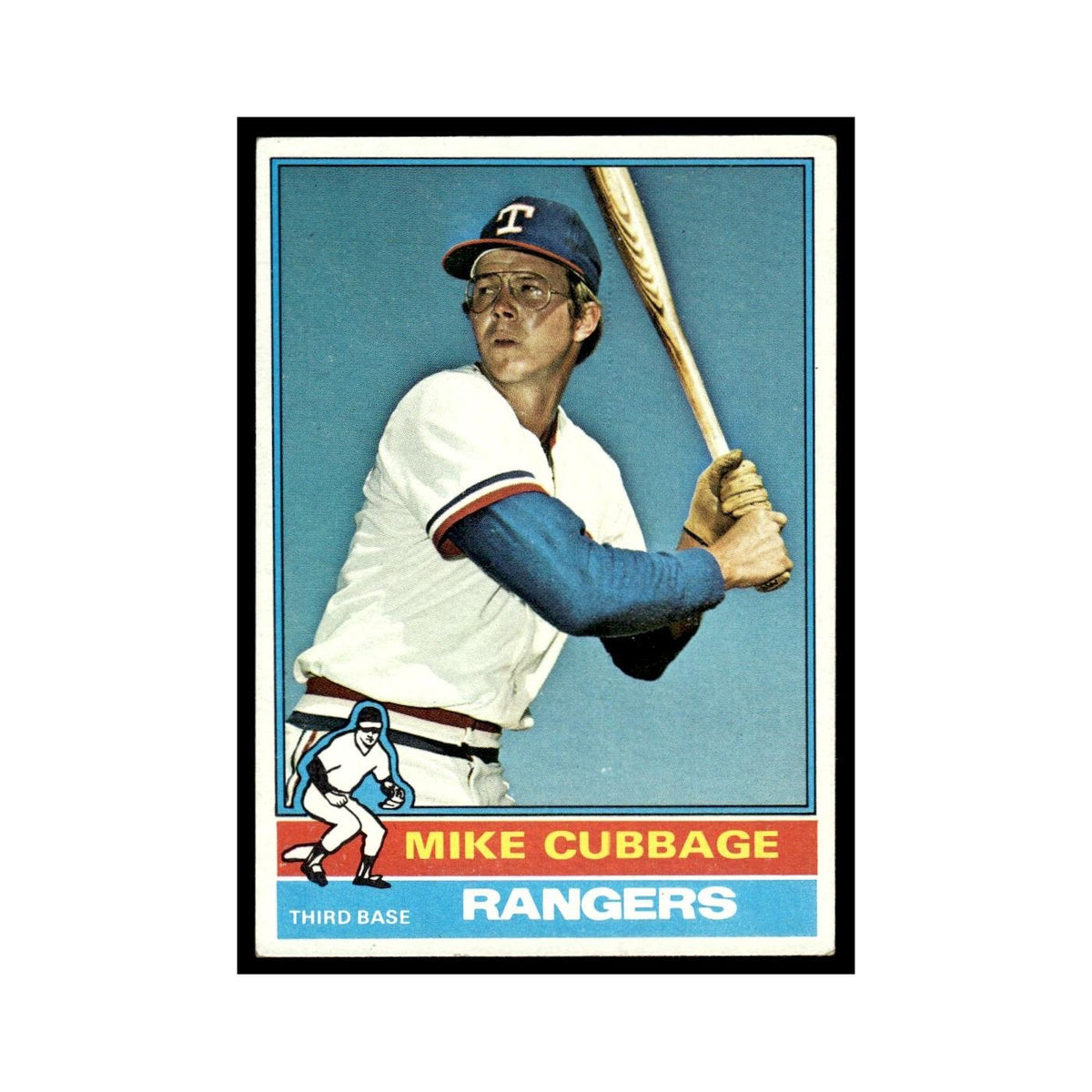 Mike Cubbage 1976 Topps #615 Texas Rangers Baseball Card EX