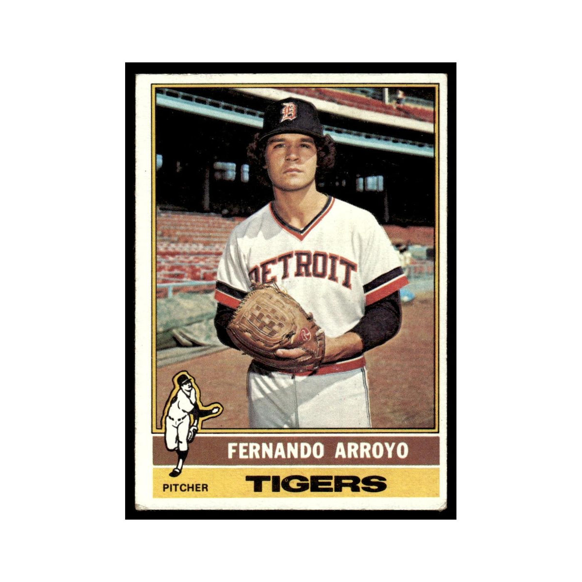 Fernando Arroyo Rookie 1976 Topps #614 Detroit Tigers Baseball Card EX