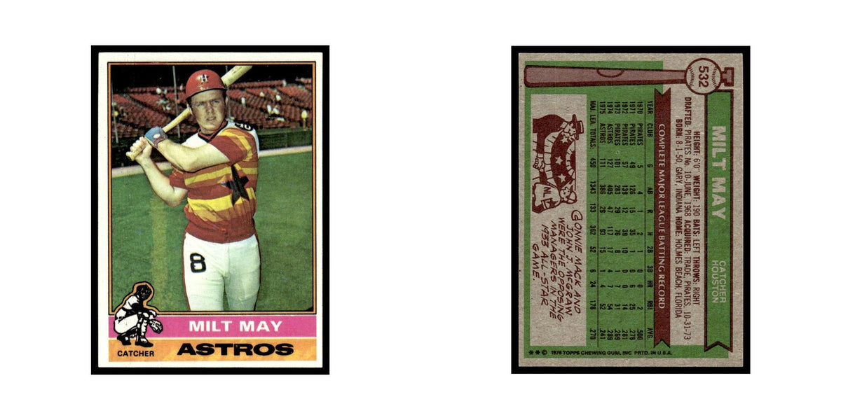 Milt May 1976 Topps #532 Houston Astros Baseball Card EX